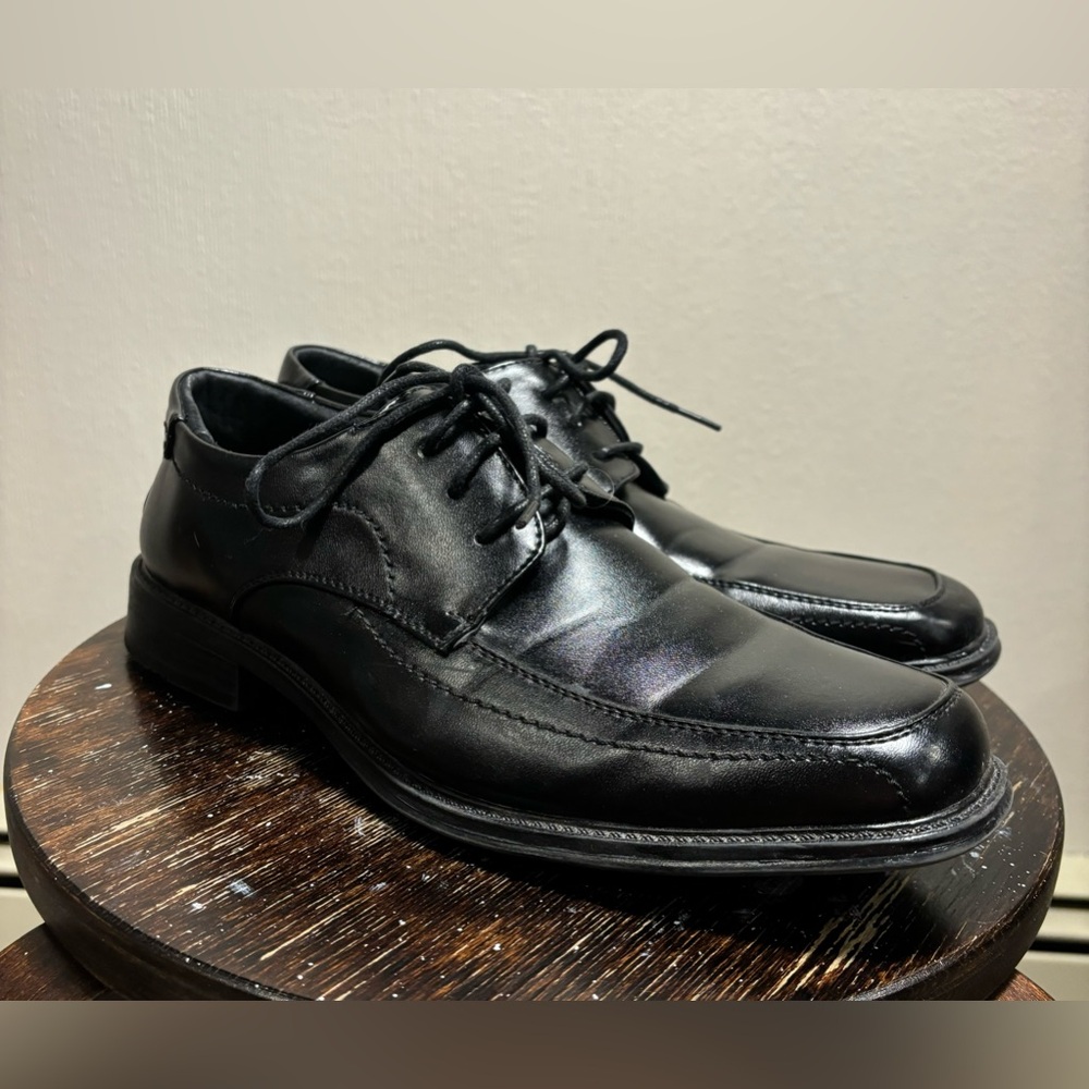 Bonafini Collection Men’s Oxford Black Lace-Up Dress Shoes